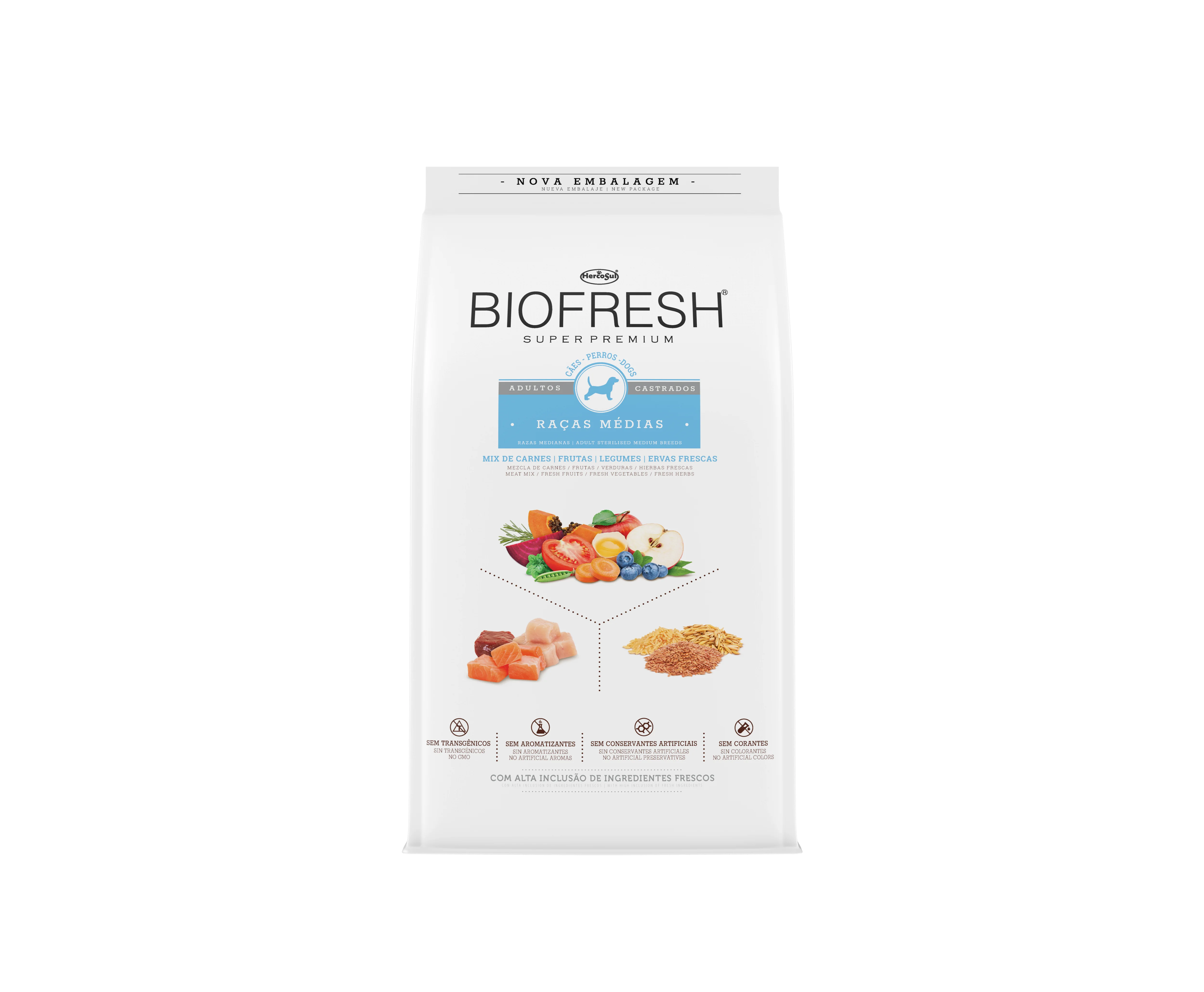 BIOFRESH PERRO ADULTO RAZAS MEDIANAS MIX CAST