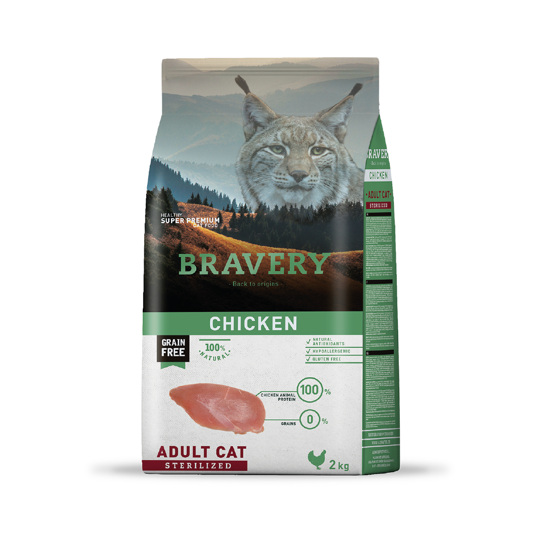 BRAVERY GATO ADULTO POLLO ESTERILIZADO