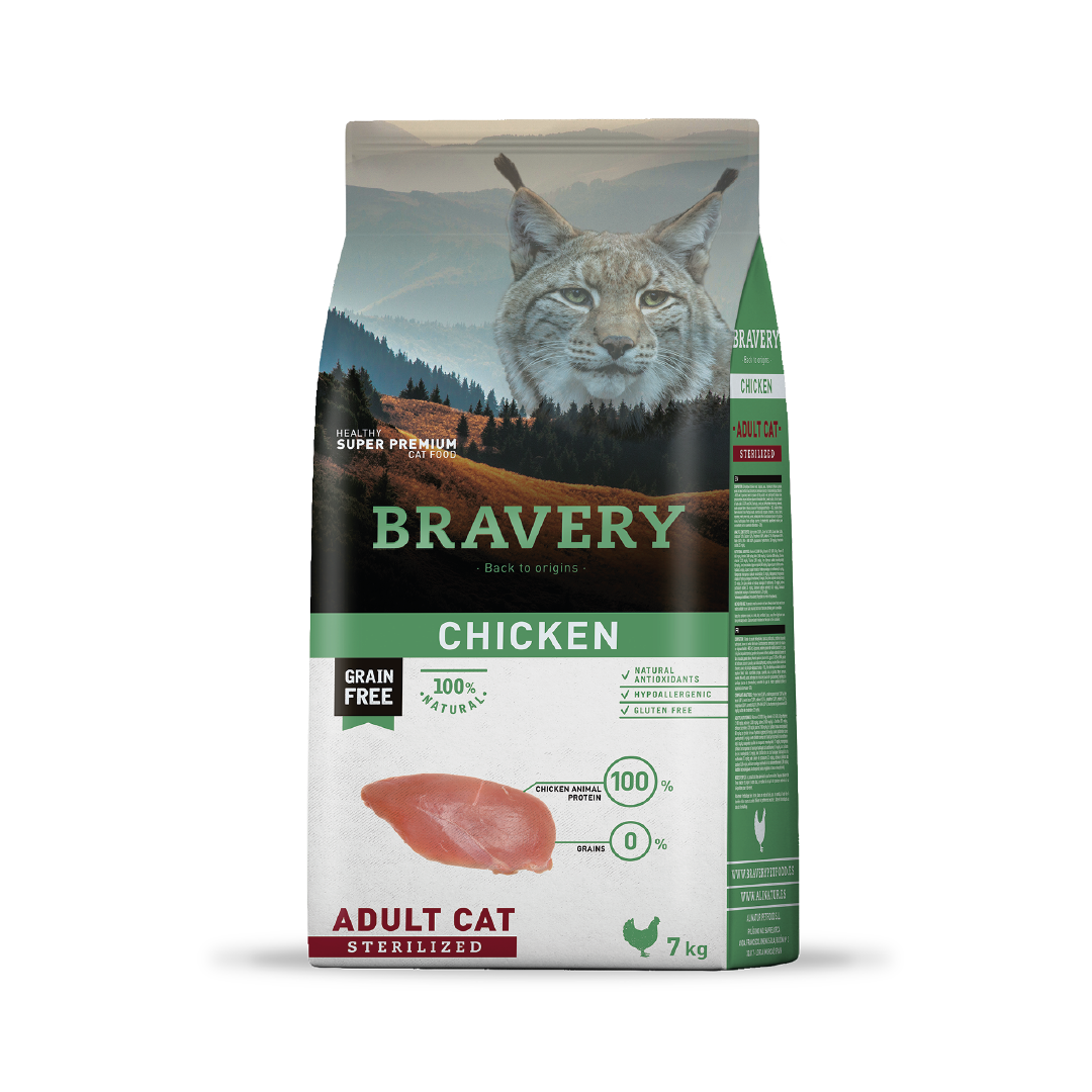 BRAVERY GATO ADULTO POLLO ESTERILIZADO